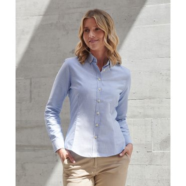 HB513 Women's Modern Long Sleeve Oxford Shirt