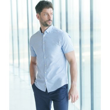 HB517 Modern Short Sleeve Oxford Shirt