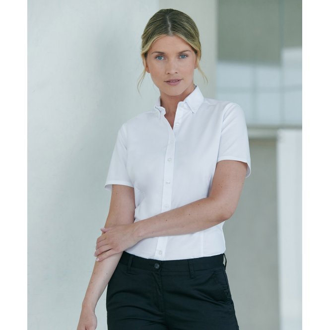 Henbury HB518 Women's Modern Short Sleeve Oxford Shirt