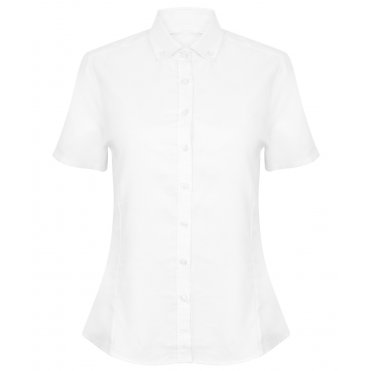 HB518 Women's Modern Short Sleeve Oxford Shirt