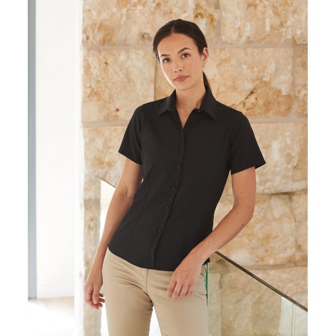Henbury HB596 Women's Wicking Antibacterial Short Sleeve Shirt