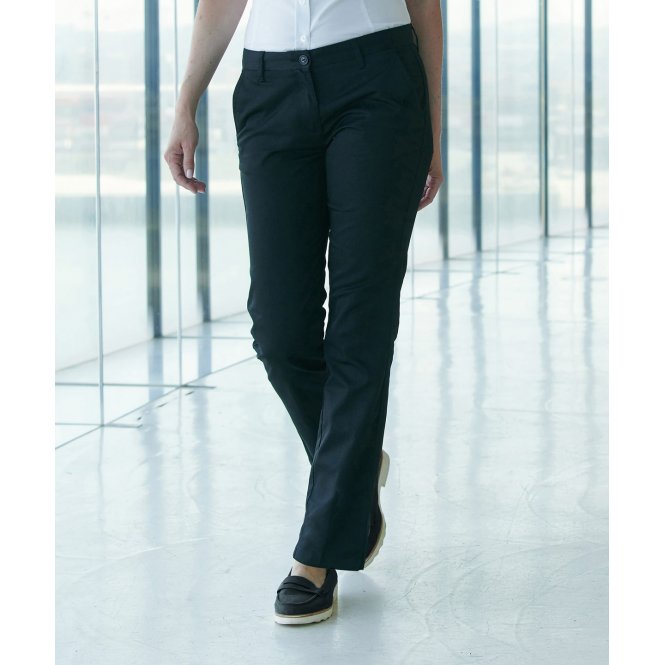 Henbury HB641 Women's 65/35 Flat Fronted Chino Trousers