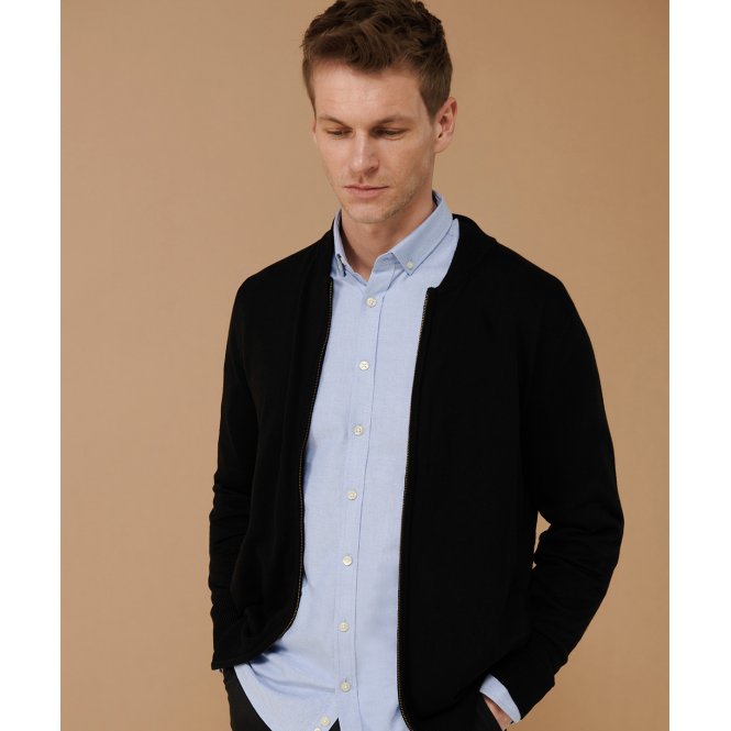 Henbury HB718 Unisex Zip-Through Cardigan