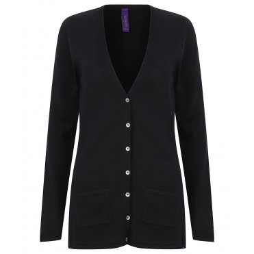 HB723 Women's V-Button Cardigan
