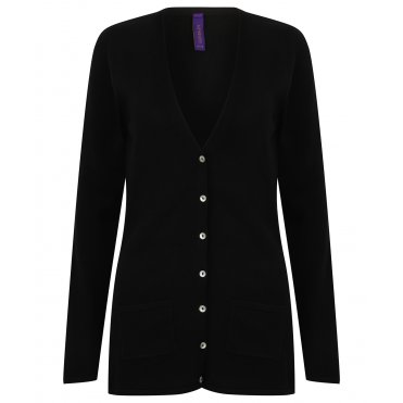 HB723 Women's V-Button Cardigan