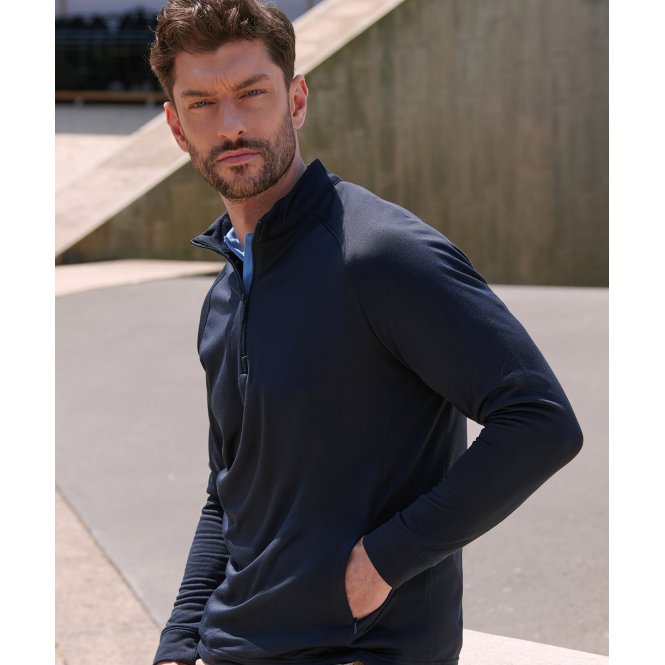 Henbury HB862 1/4 Zip Top With Wicking Finish