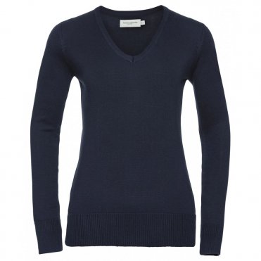 J710F Women's V-Neck Knitted Sweater