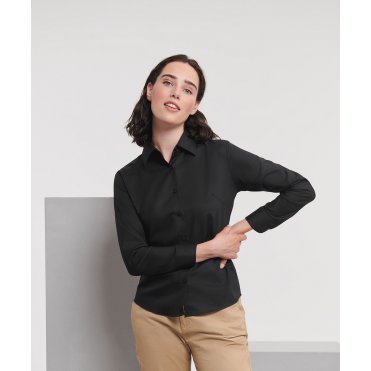 J932F Women's Long Sleeve Easycare Oxford Shirt