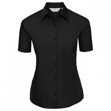 J935F Women's Short Sleeve Polycotton Easycare Poplin Shirt