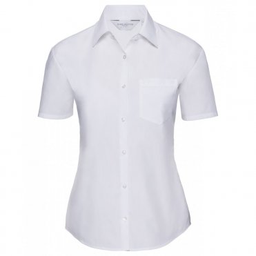 J935F Women's Short Sleeve Polycotton Easycare Poplin Shirt