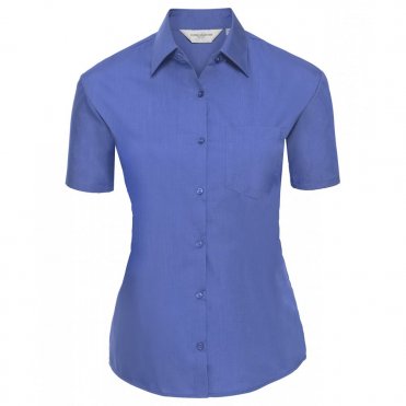 J935F Women's Short Sleeve Polycotton Easycare Poplin Shirt