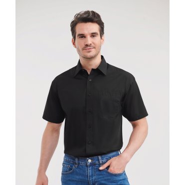 J935M Short Sleeve Polycotton Easycare Poplin Shirt