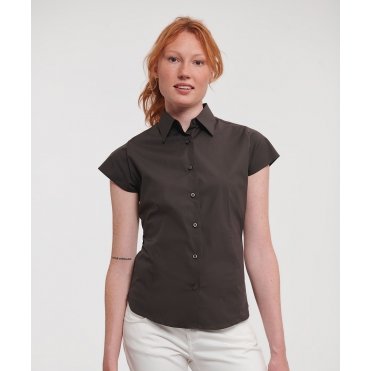J947F Women's Short Sleeve Easycare Fitted Stretch Shirt