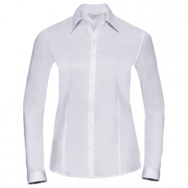 J962F Women's Long Sleeve Herringbone Shirt