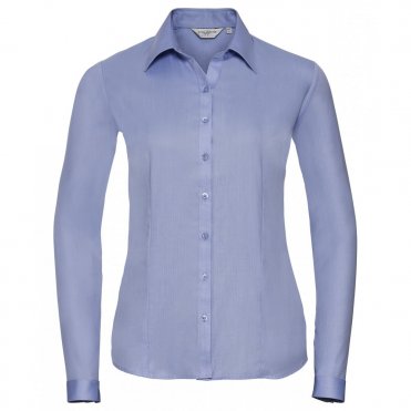 J962F Women's Long Sleeve Herringbone Shirt