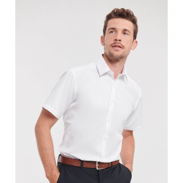 J963M Short Sleeve Herringbone Shirt