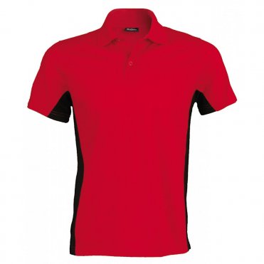 KB232 Flags Short Sleeve Bi-Colour Polo Shirt