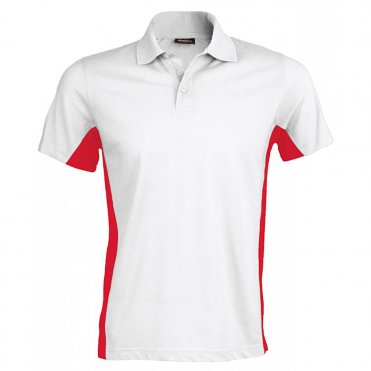 KB232 Flags Short Sleeve Bi-Colour Polo Shirt