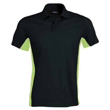 KB232 Flags Short Sleeve Bi-Colour Polo Shirt