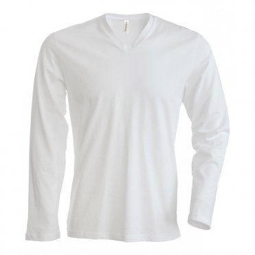 KB358 Men's Long-Sleeved V-Neck T-Shirt