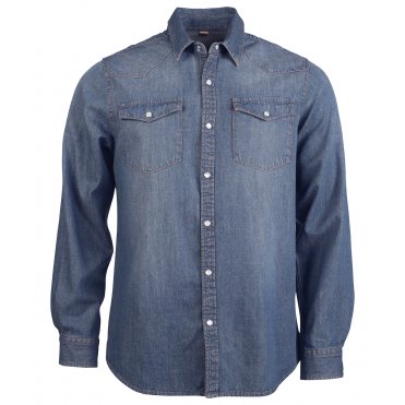 KB519 Men's Long-Sleeved Denim Shirt