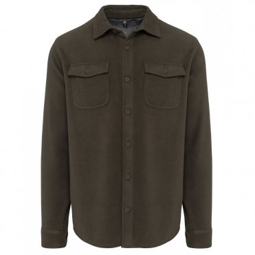 KB582 Sherpa-Lined Fleece Overshirt