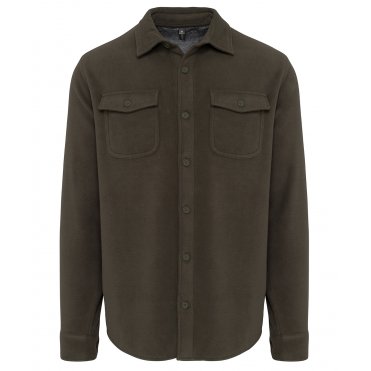 KB582 Sherpa-Lined Fleece Overshirt