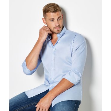 KK182 Stretch Oxford Shirt Long-Sleeved (Slim Fit)