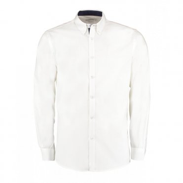 KK190 Contrast Premium Oxford Shirt (Button-Down Collar) Long-Sleeved (Tailored Fit)