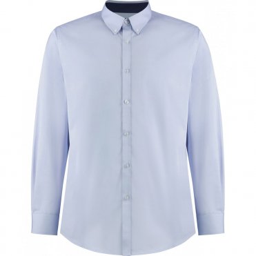 KK190 Contrast Premium Oxford Shirt (Button-Down Collar) Long-Sleeved (Tailored Fit)