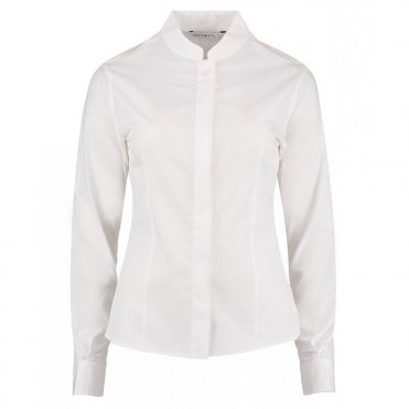 KK261 Women's Mandarin Collar Shirt Long-Sleeved (Tailored Fit)