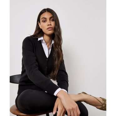 KK354 Women's Arundel V-Neck Cardigan Long Sleeve (Classic Fit)