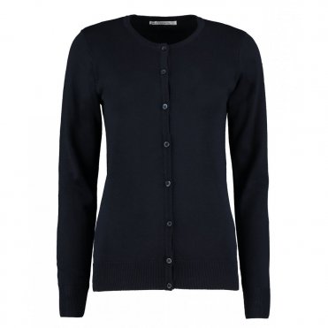 KK355 Women's Arundel Crew Neck Cardigan Long Sleeve (Classic Fit)