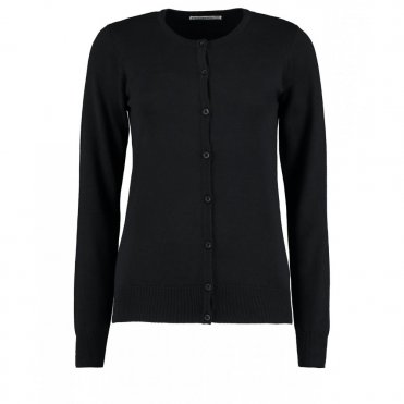 KK355 Women's Arundel Crew Neck Cardigan Long Sleeve (Classic Fit)