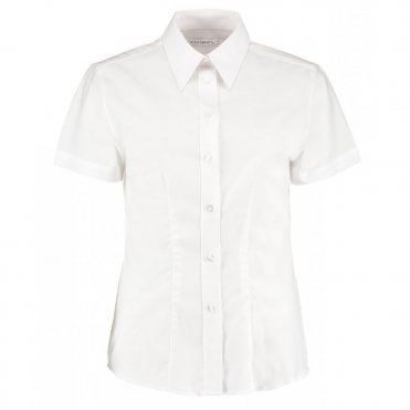 KK360 Women's Workplace Oxford Blouse Short Sleeve (Tailored Fit)