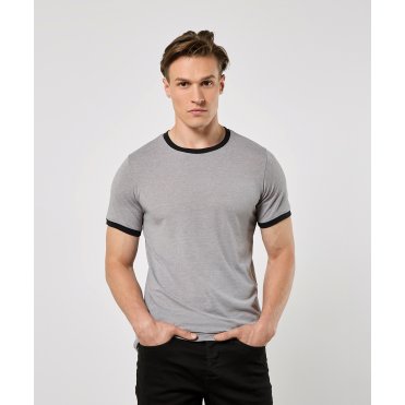 KK508 Fashion Fit Ringer Tee