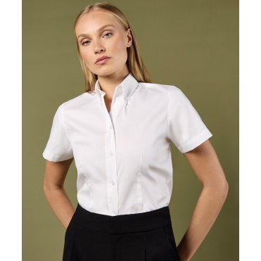 KK701 Women's Corporate Oxford Blouse Short Sleeve (Tailored Fit)