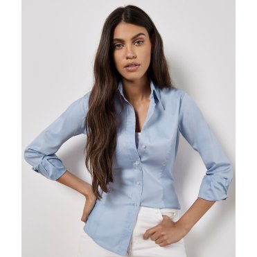 KK702 Women's Corporate Oxford Blouse Long-Sleeved (Tailored Fit)