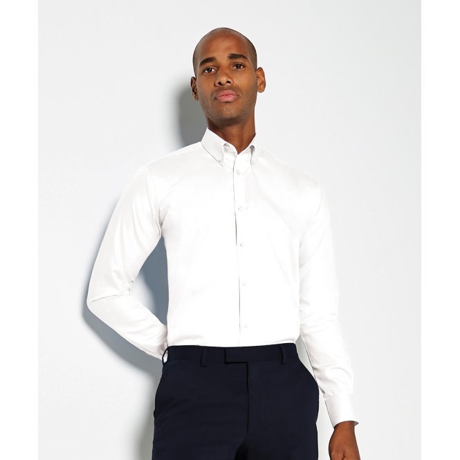 Kustom Kit KK139 Slim Fit Non-Iron Oxford Twill Shirt Long-Sleeved (Slim Fit)
