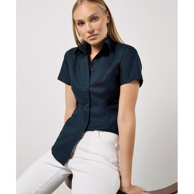 Kustom Kit KK360 Women's Workplace Oxford Blouse Short Sleeve (Tailored Fit)