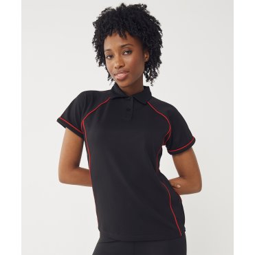 LV371 Women's Piped Performance Polo
