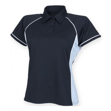 LV371 Women's Piped Performance Polo