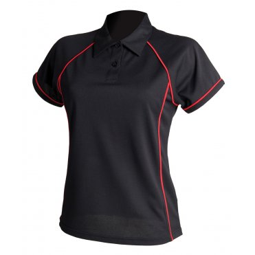 LV371 Women's Piped Performance Polo