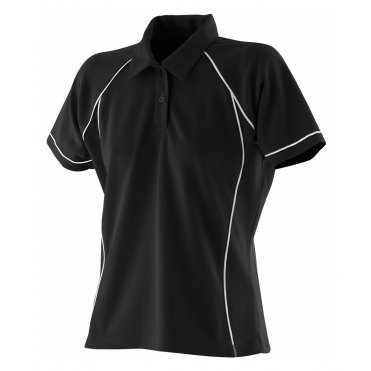LV371 Women's Piped Performance Polo
