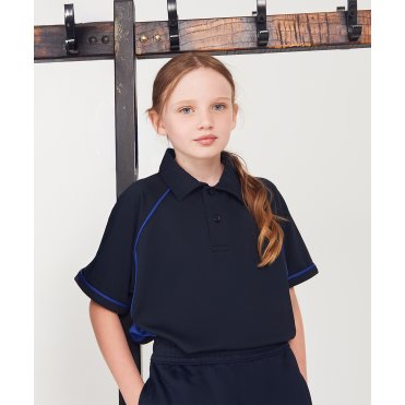 LV372 Children's Piped Performance Polo