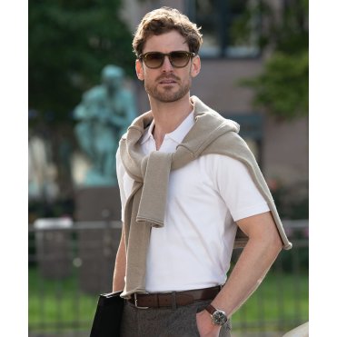 N107M Harvard V-Neck Stretch Deluxe Polo