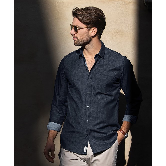 Nimbus N108M Torrance Modern Fit Raw And Stylish Denim Shirt