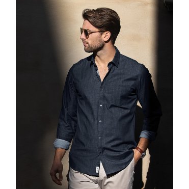 N108M Torrance Modern Fit Raw And Stylish Denim Shirt