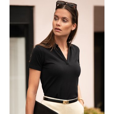 NB52F Women's Harvard V-Neck Stretch Deluxe Polo