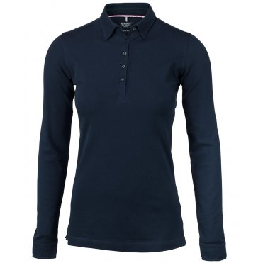 NB71F Women's Carlington Deluxe Long Sleeve Polo